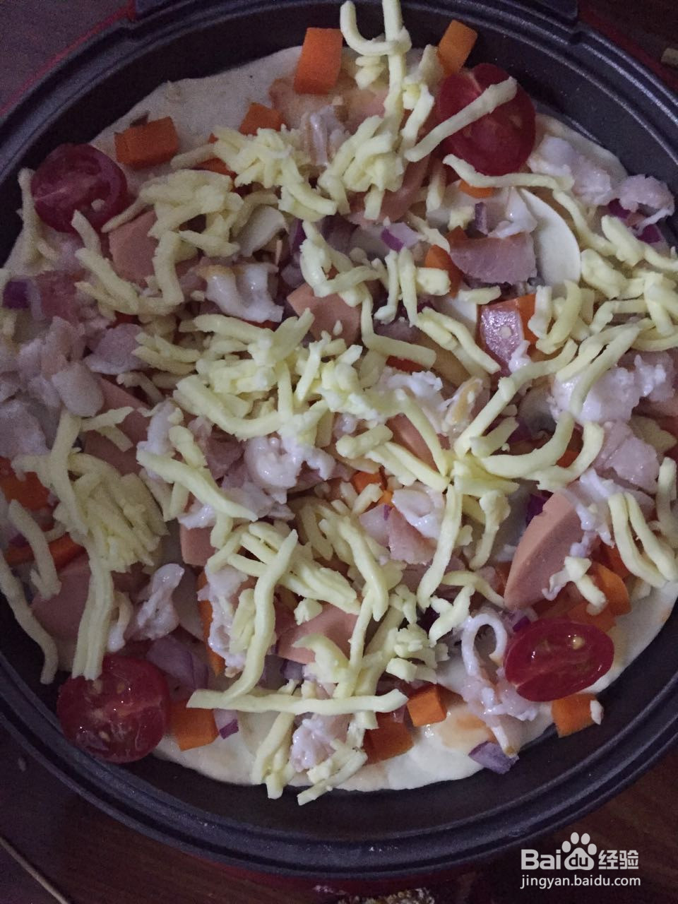 培根蘑菇披萨的做法