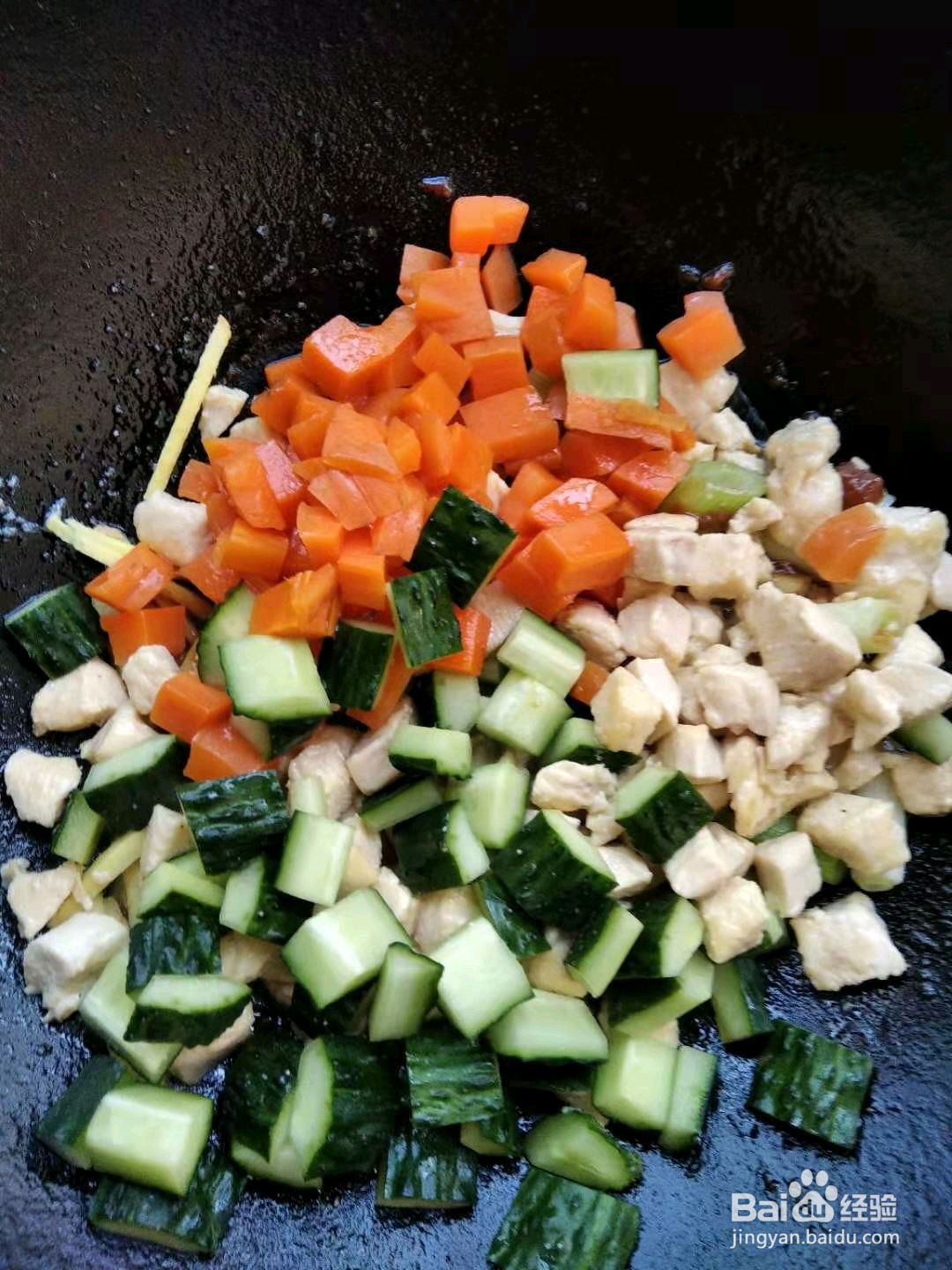 杂炒鸡丁的做法