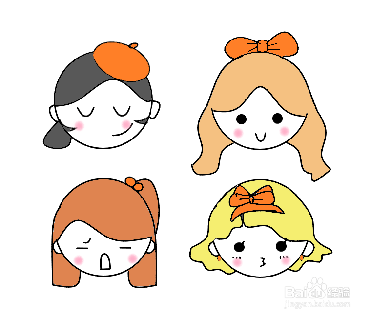 怎么用圆画可爱小人简笔画