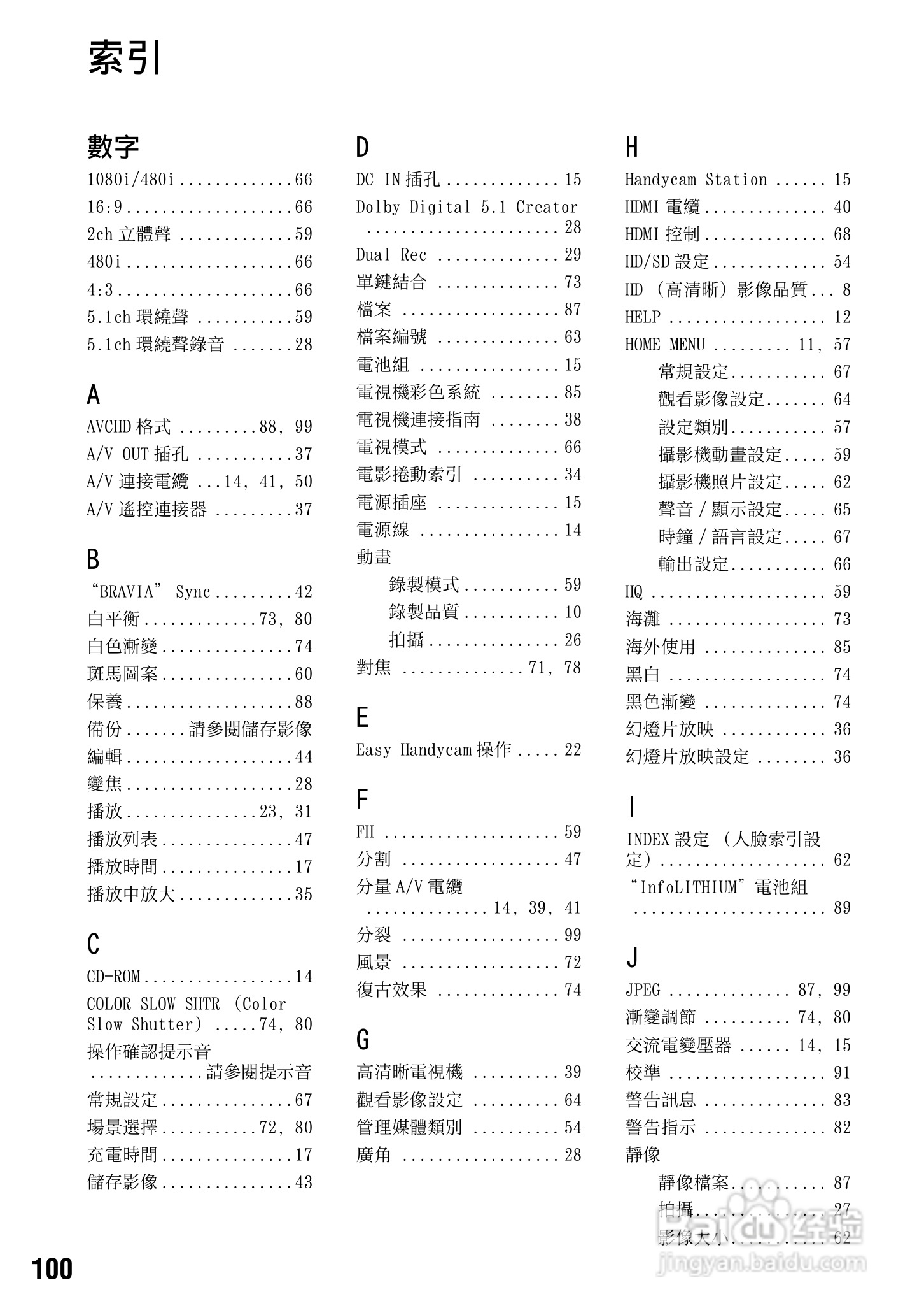 SONY 数位HD投影机 HDR-TG1 使用手册:[10]