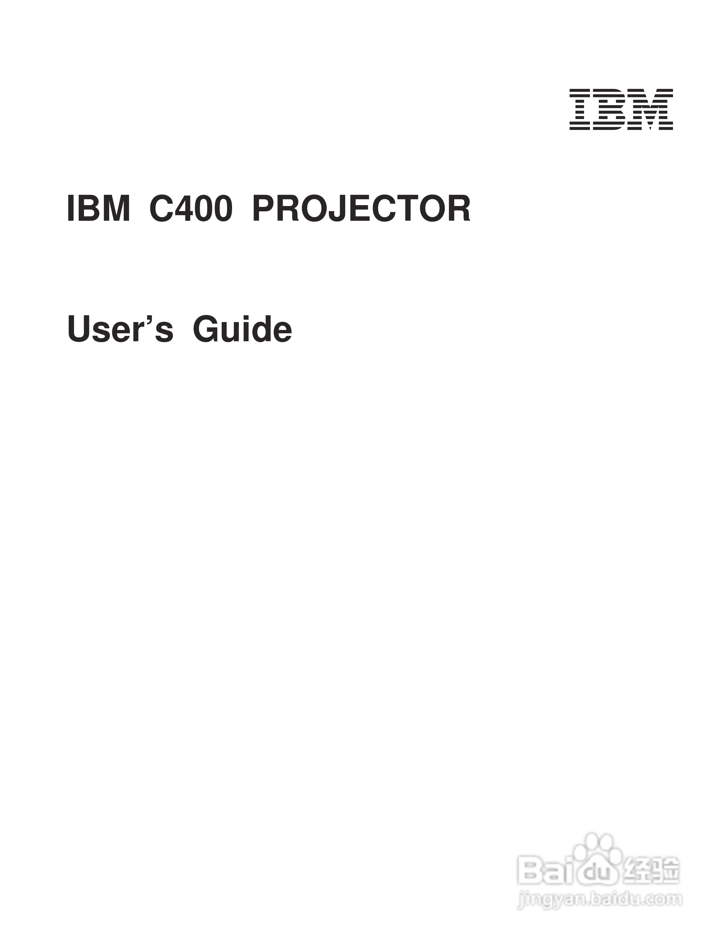 IBM C400投影机说明书:[1]