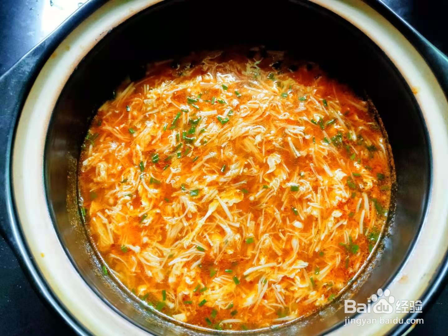 金针菇蛋花汤---养生菜系列