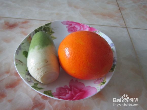 橙子皮拌青萝卜丝