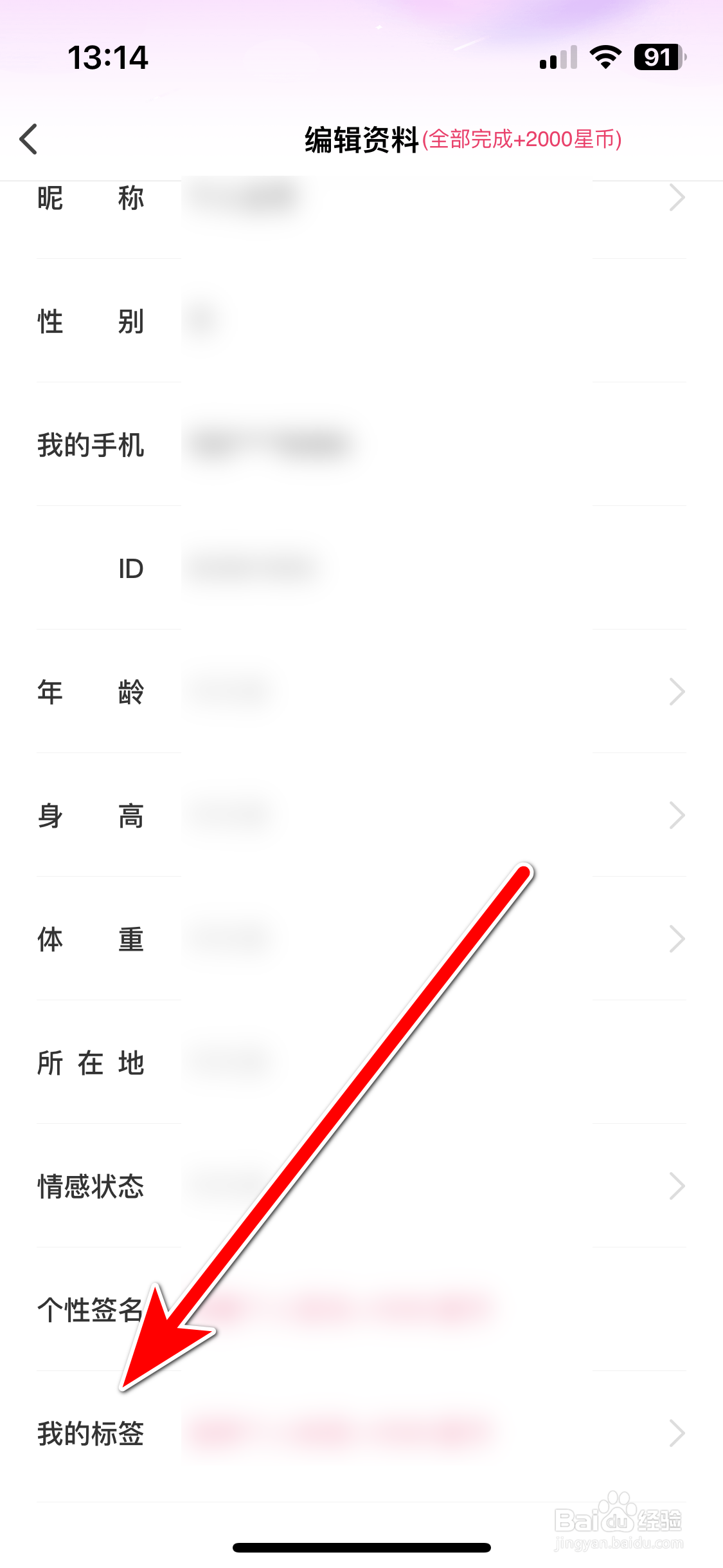星动直播如何添加我的标签