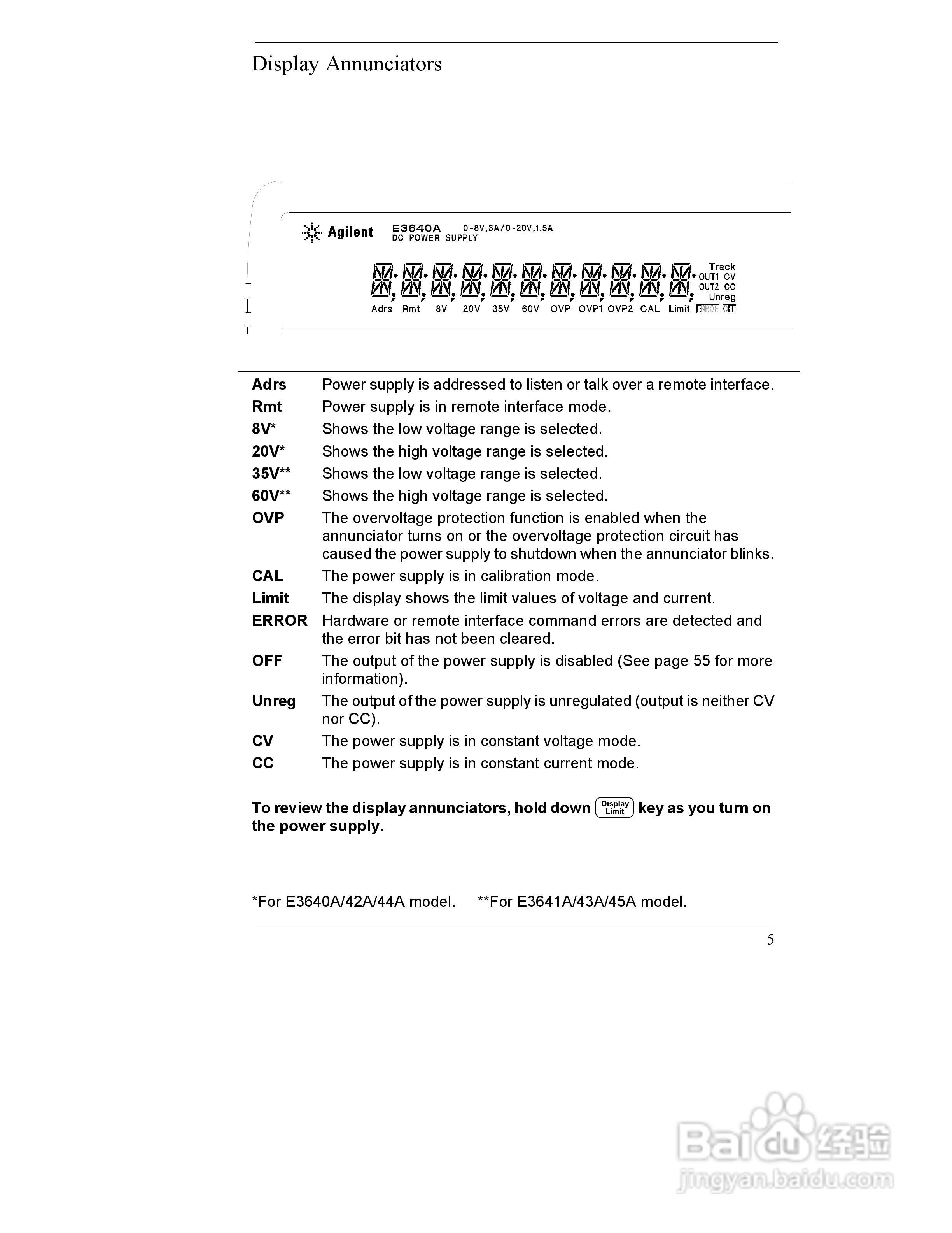 E3645A型80W电源供应器操作手册:[1]