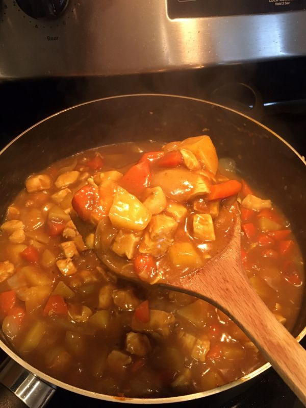 土豆胡萝卜咖喱鸡饭