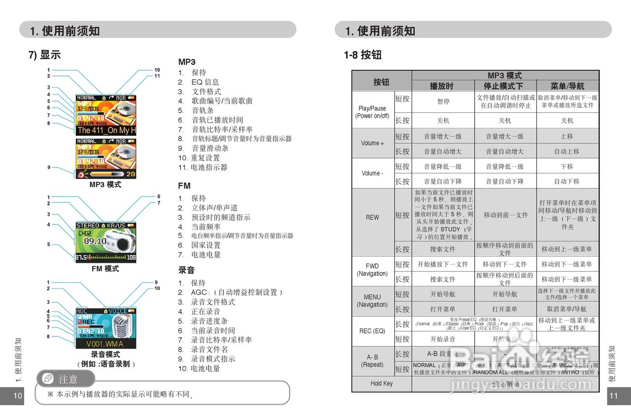 海尔MAF-V60 MP3播放器使用说明书:[1]