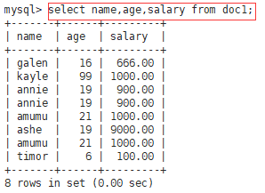 Mysql表记录的操作