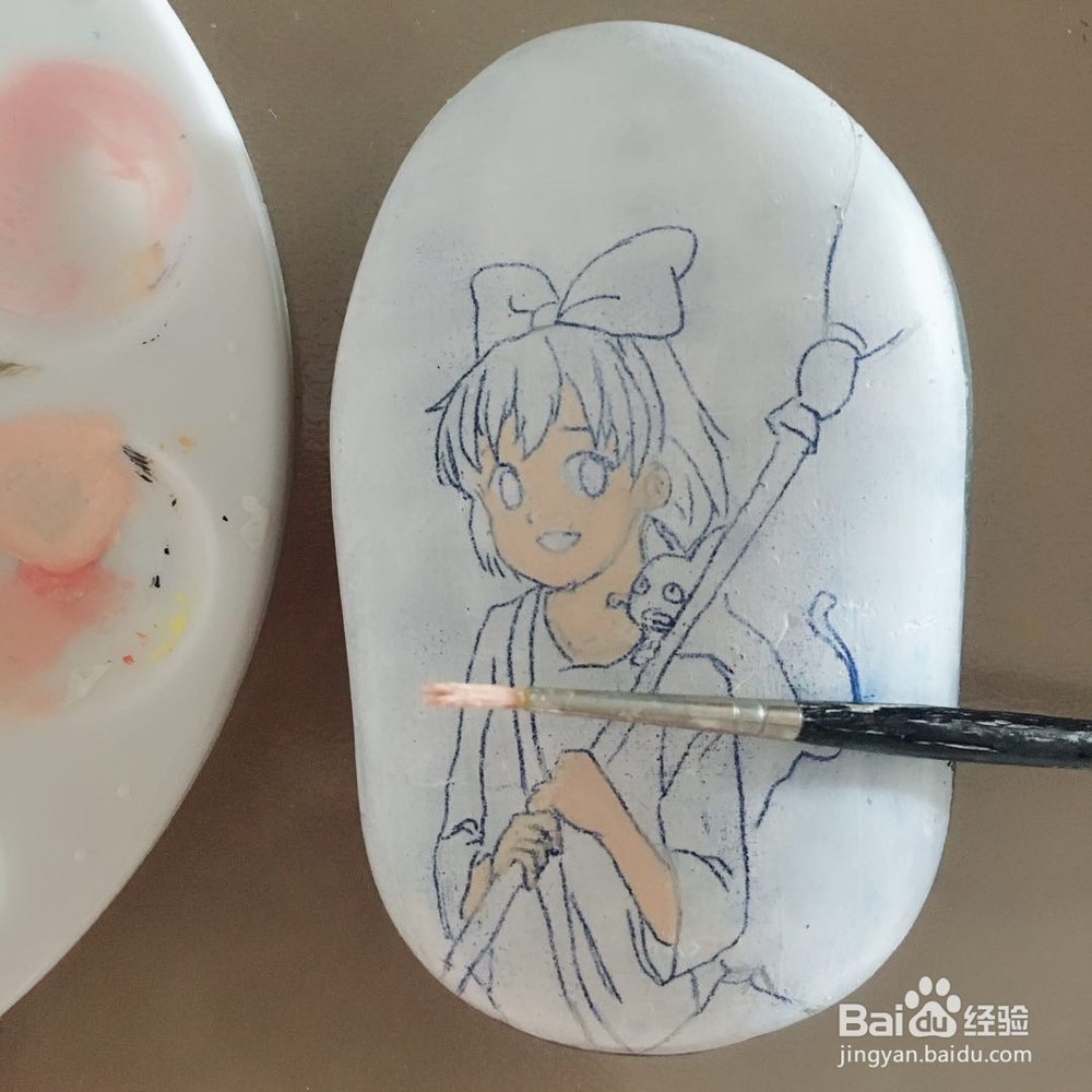 怎么画石头画魔女宅急便