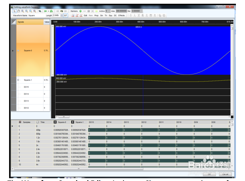 Active2500任意波形发生器创建一个系列波形步骤