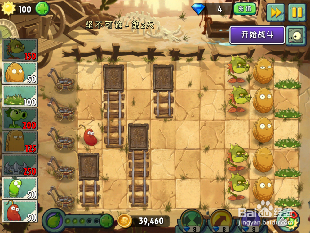 植物大战僵尸2狂野西部坚不可摧第二天最强攻略