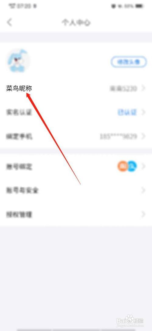 菜鸟怎么更改昵称