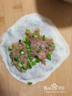 如何制作简单的饺子皮版千层肉饼