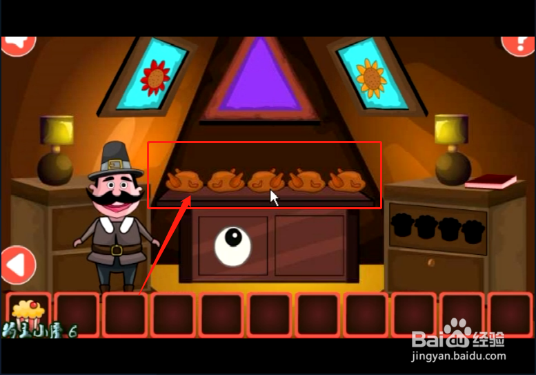 小游戏《胡子大叔林中逃脱》如何通关