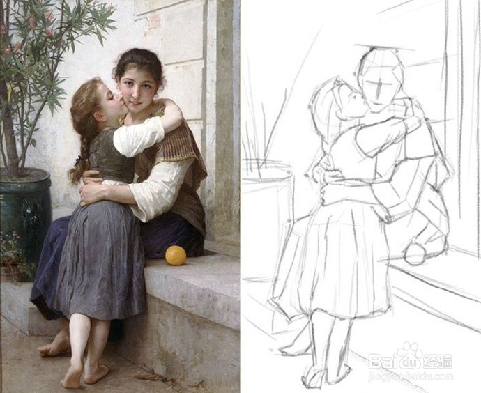 人体艺术油画手绘过程图，一步步教你画人体油画