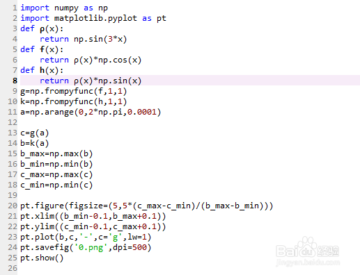 用matplotlib画函数图像（python3.6）