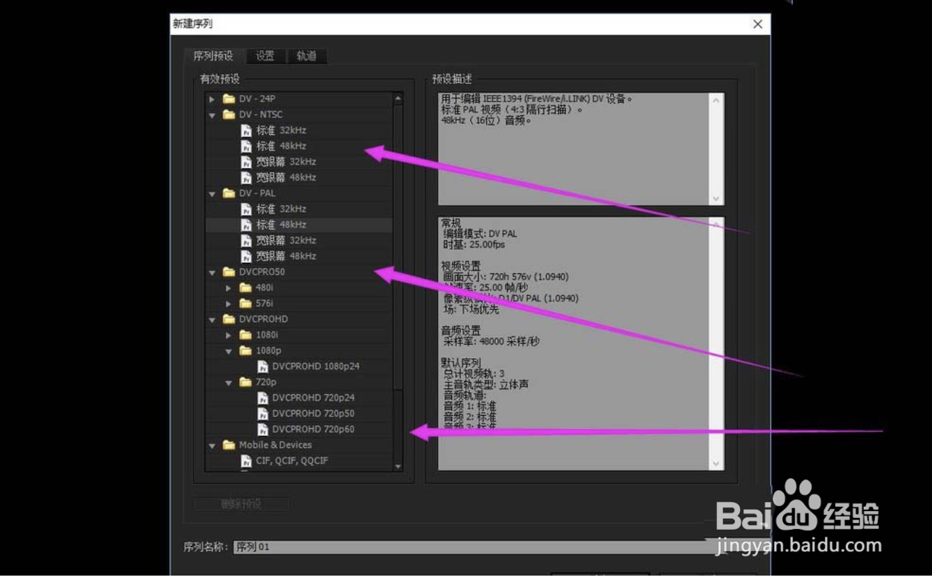 Premiere怎么设置序列尺寸