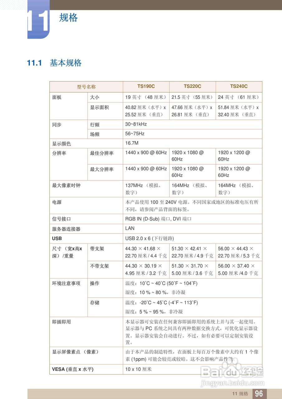 三星TS240C液晶显示器使用说明书:[10]