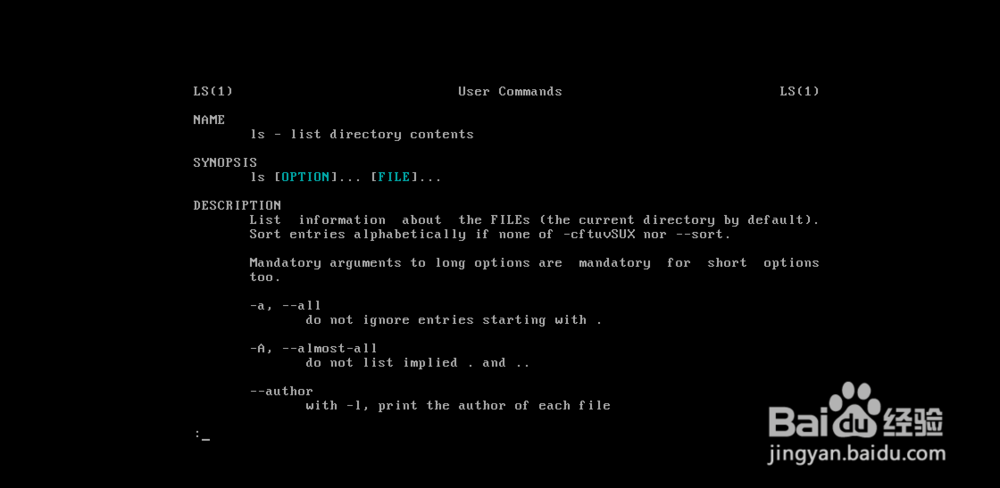 Linux下ls命令的使用