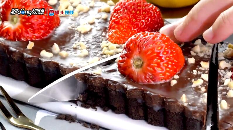 免烤草莓巧克力塔怎么做
