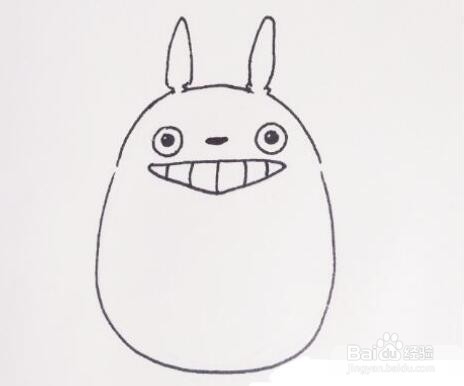 龙猫简笔画手绘教程