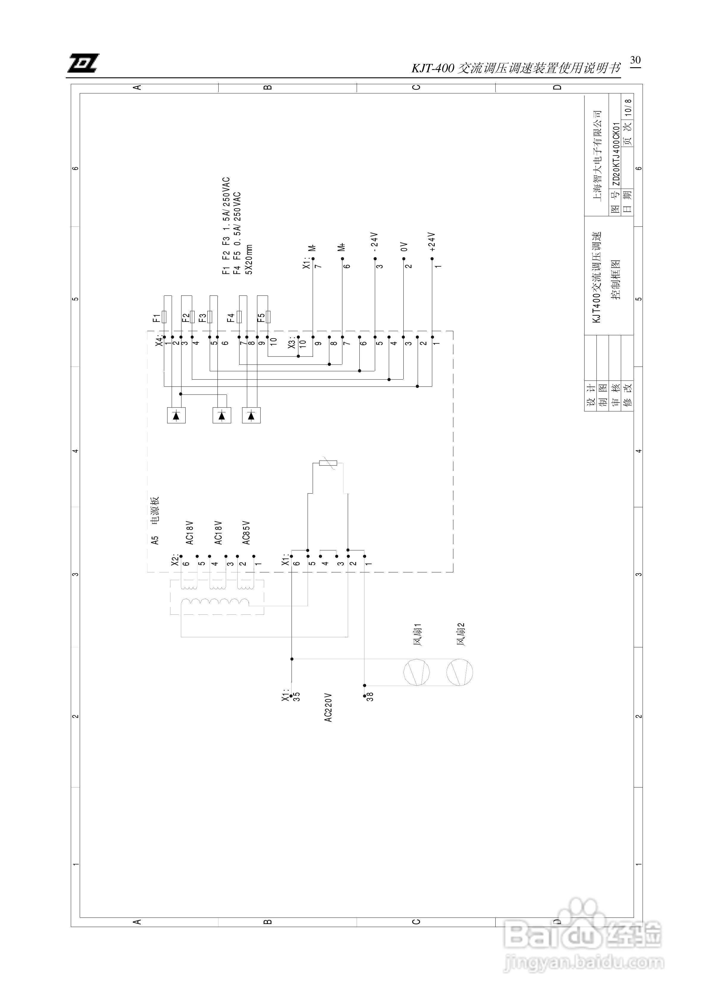 KJT-400交流调压调速装置使用说明书:[3]