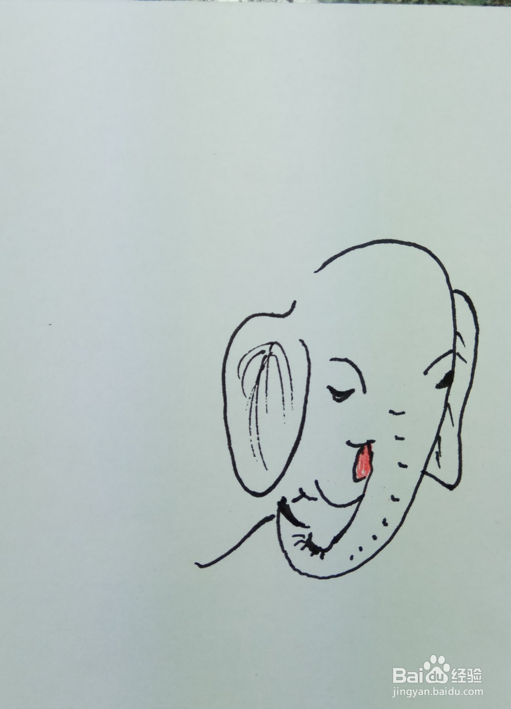 怎样画简笔画“可爱的大象”