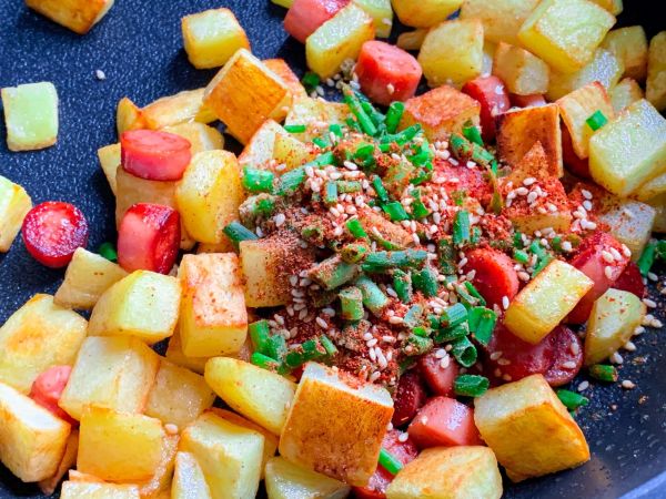 孜然土豆火腿肠
