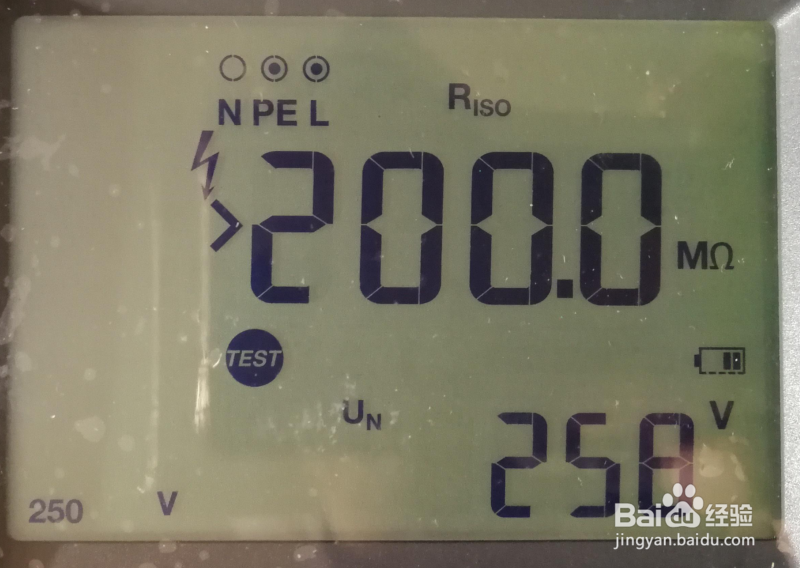 F166X电气安装测试仪的使用 (3、绝缘电阻测试)
