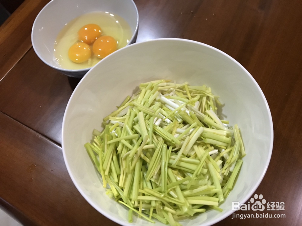 给对象做的韭黄炒鸡蛋