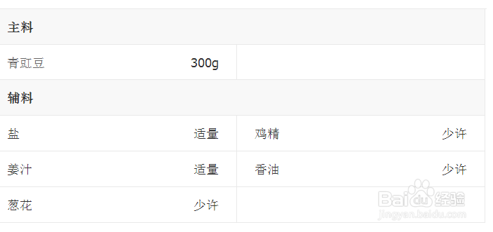 姜汁豇豆的做法