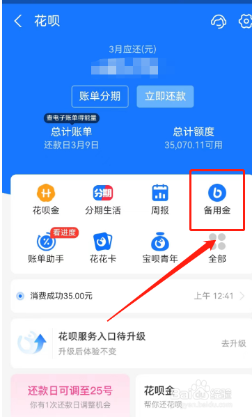 怎样取出支付宝的备用金