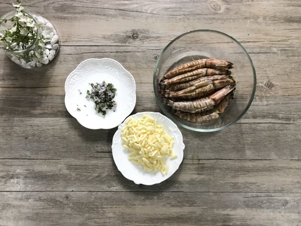 迷迭香芝士烤对虾