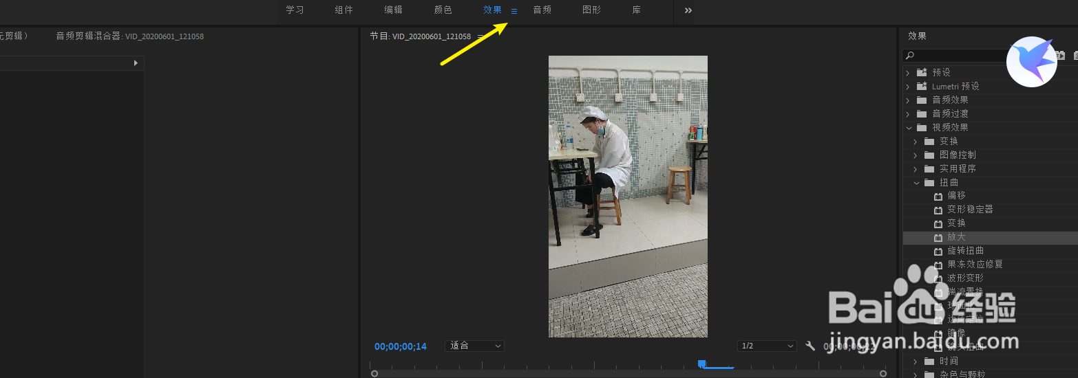 pr怎么放大视频人像头部
