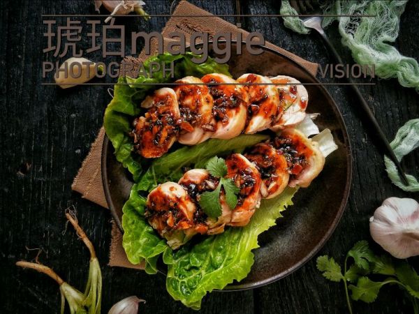 黑胡椒烤蔬菜鸡腿卷