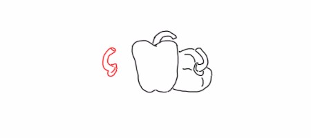 怎么画菜椒的简笔画