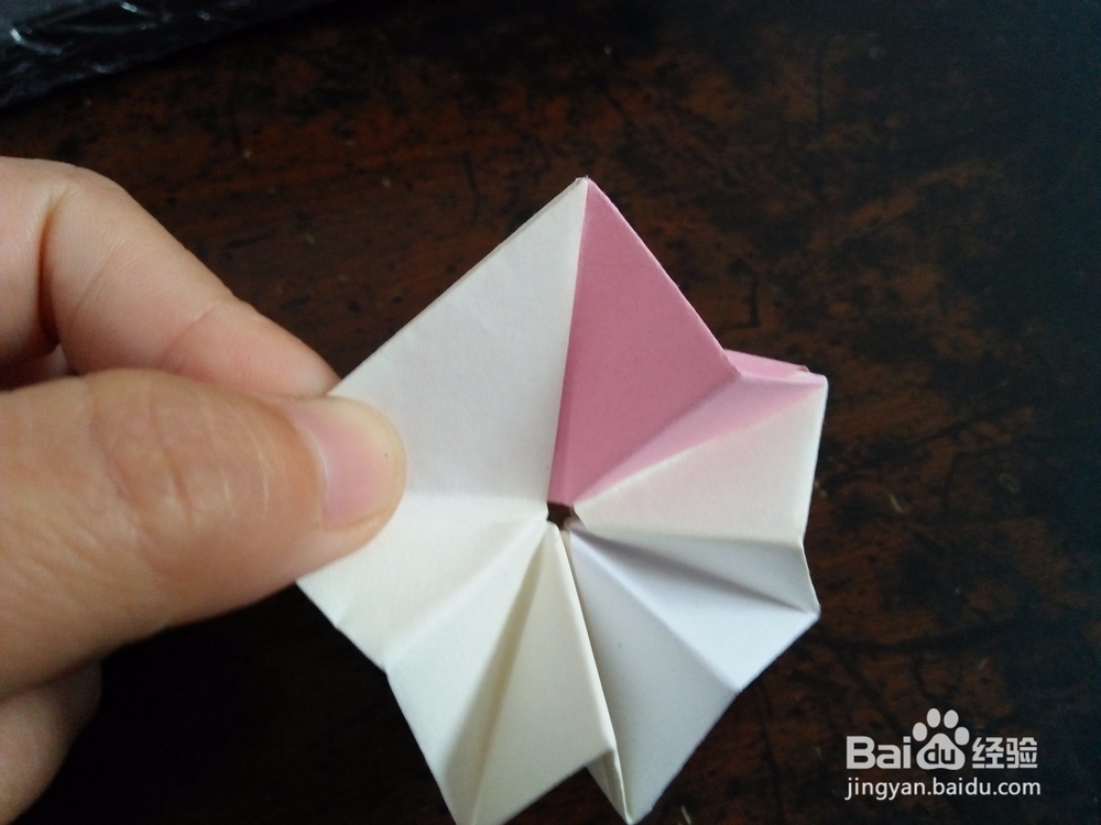 立体折纸—六角星形花朵怎么折