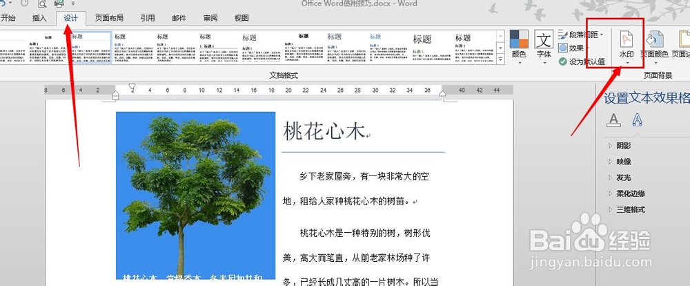 Word插入水印与自定义水印-Office使用技巧