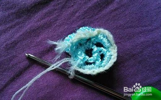 钩针钩阿富汗花朵教程