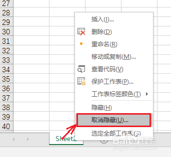 Excel隐藏或显示隐藏工作表