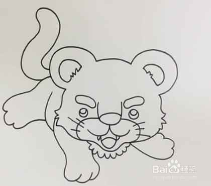 怎么画出黄色的老虎