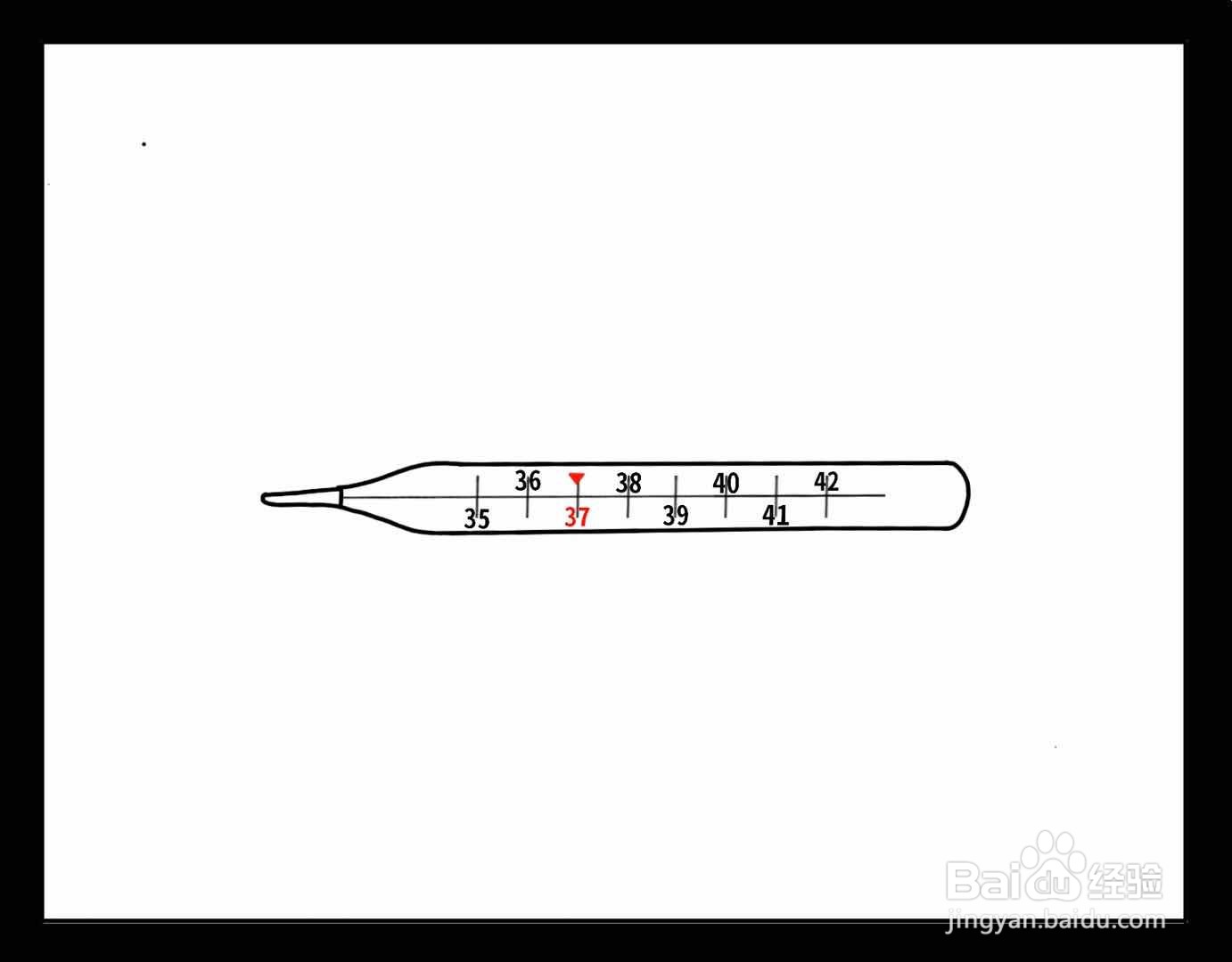 怎么画体温计简笔画