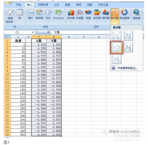 如何使用excel画圆？