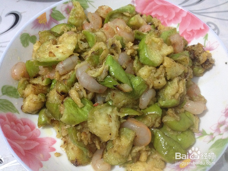 茄子烩虾仁的做法