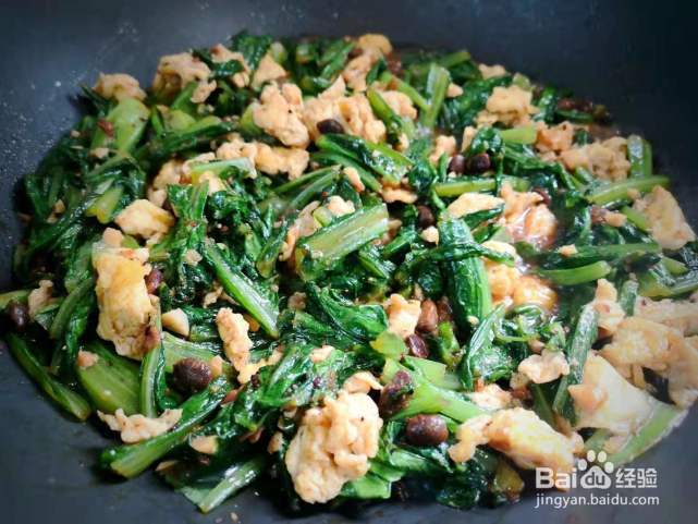 油麦菜炒鸡蛋的做法