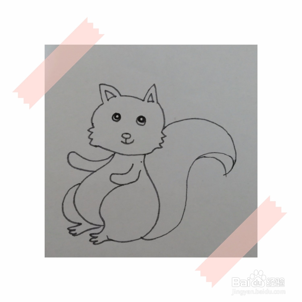 儿童简笔画小松鼠