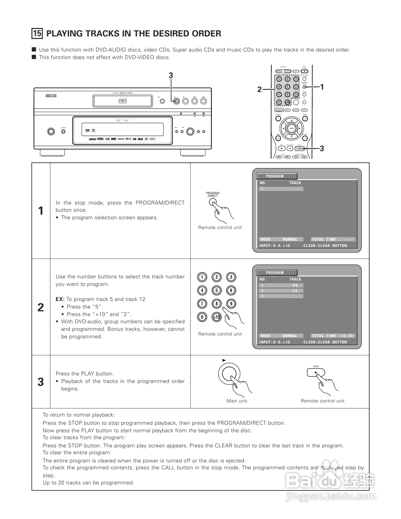 DENON DVD-A1XV播放机说明书:[4]