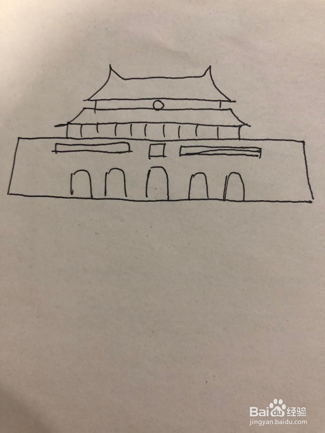 北京天安门简笔画