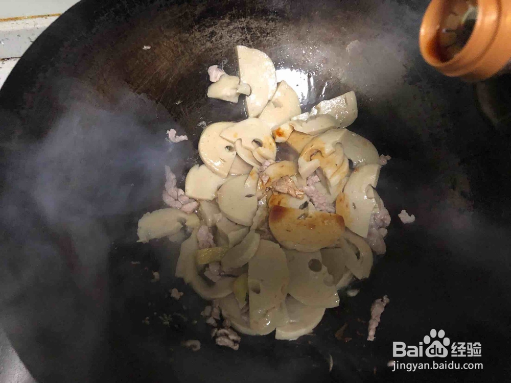 椒香面筋炒肉丝的做法