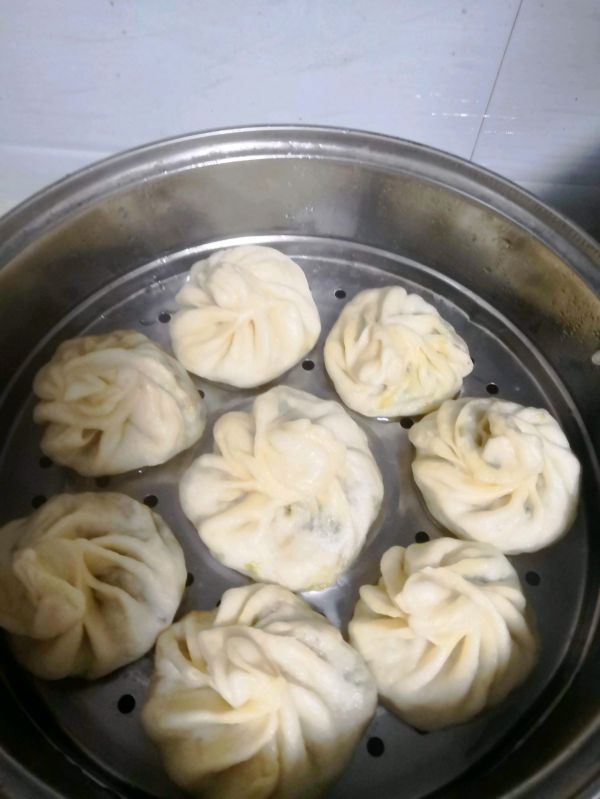 韭菜鸡蛋素馅包